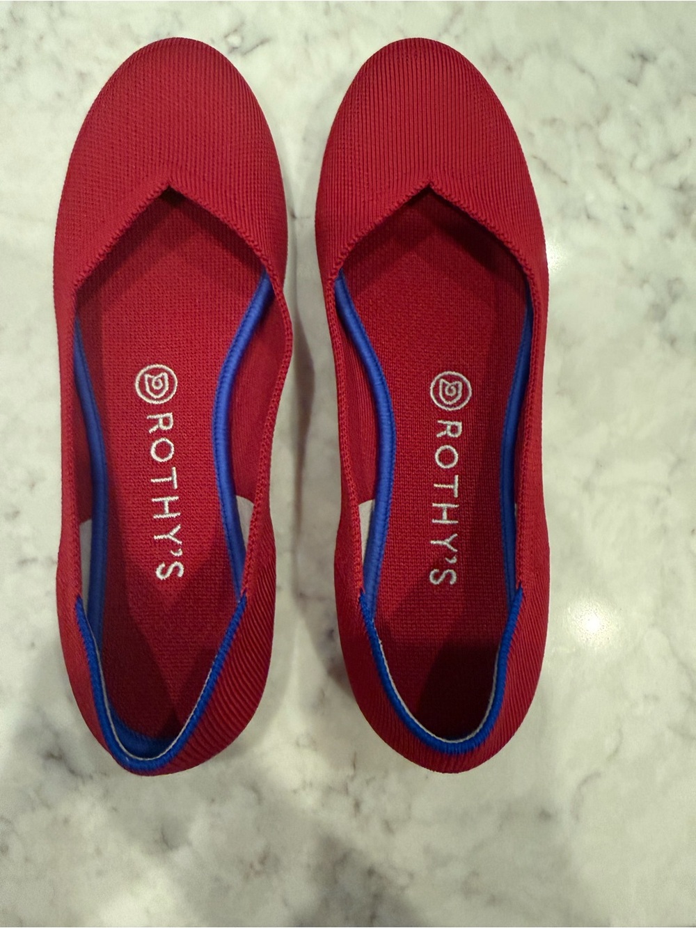 Rothy’s The Flat Red Knit Ballet Flats Women’s Size 8